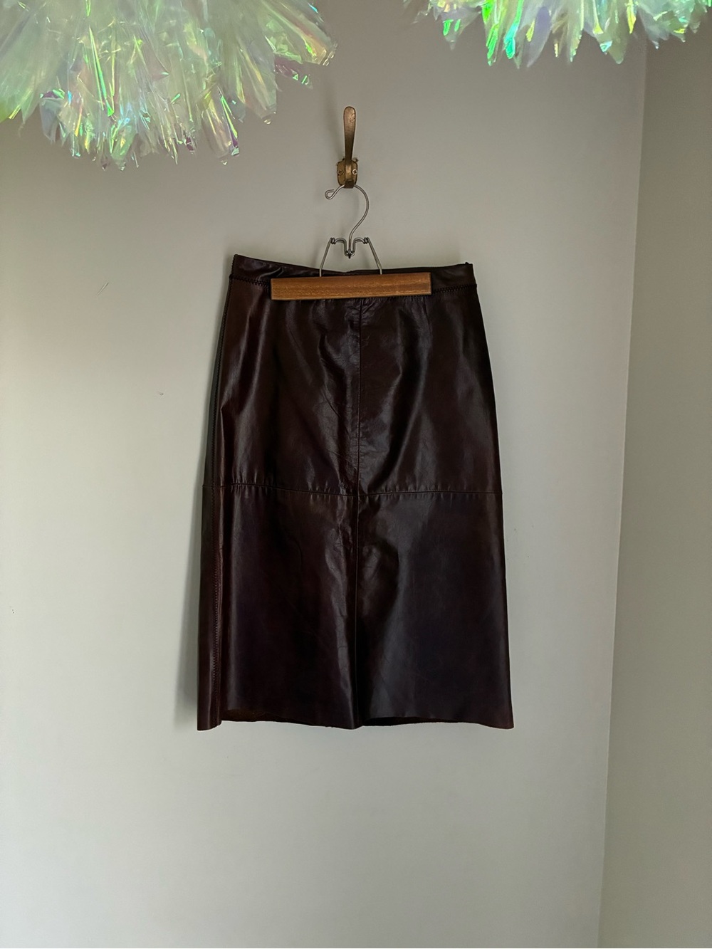 Vintage Gap Brown Leather Skirt Size 2